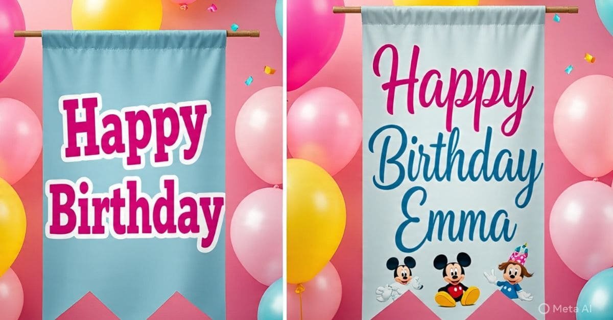 11. Store-Bought vs. Custom-Made Birthday Banners