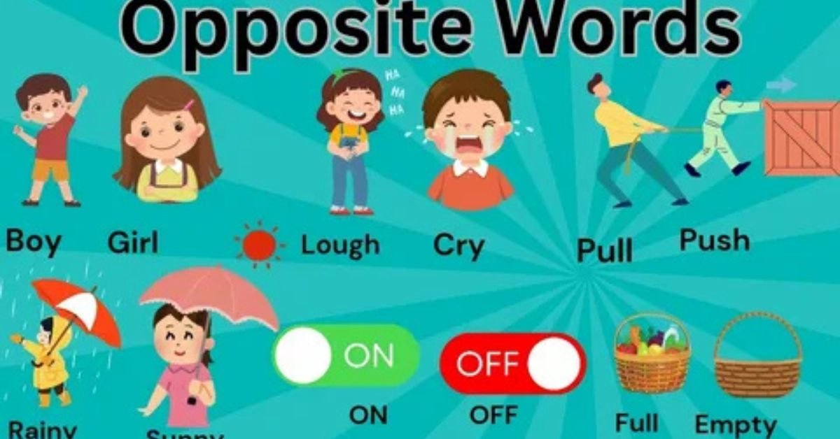 Common Opposite Words for Kids in Daily Life