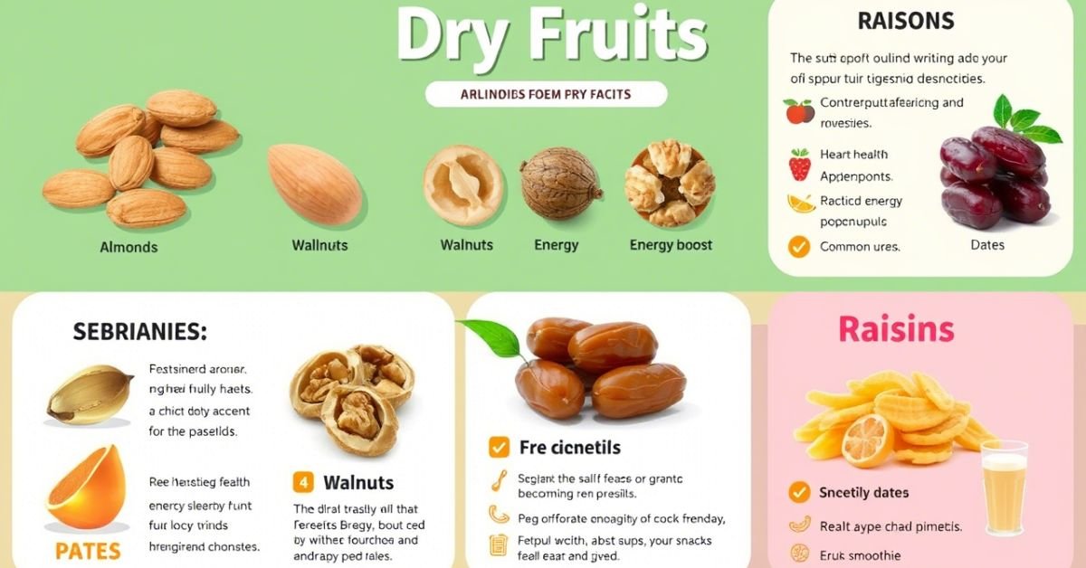 Dry Fruits Names and Their Health Benefits in Daily Use