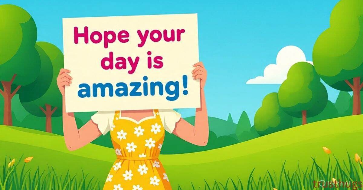 Hope your day is amazing!
