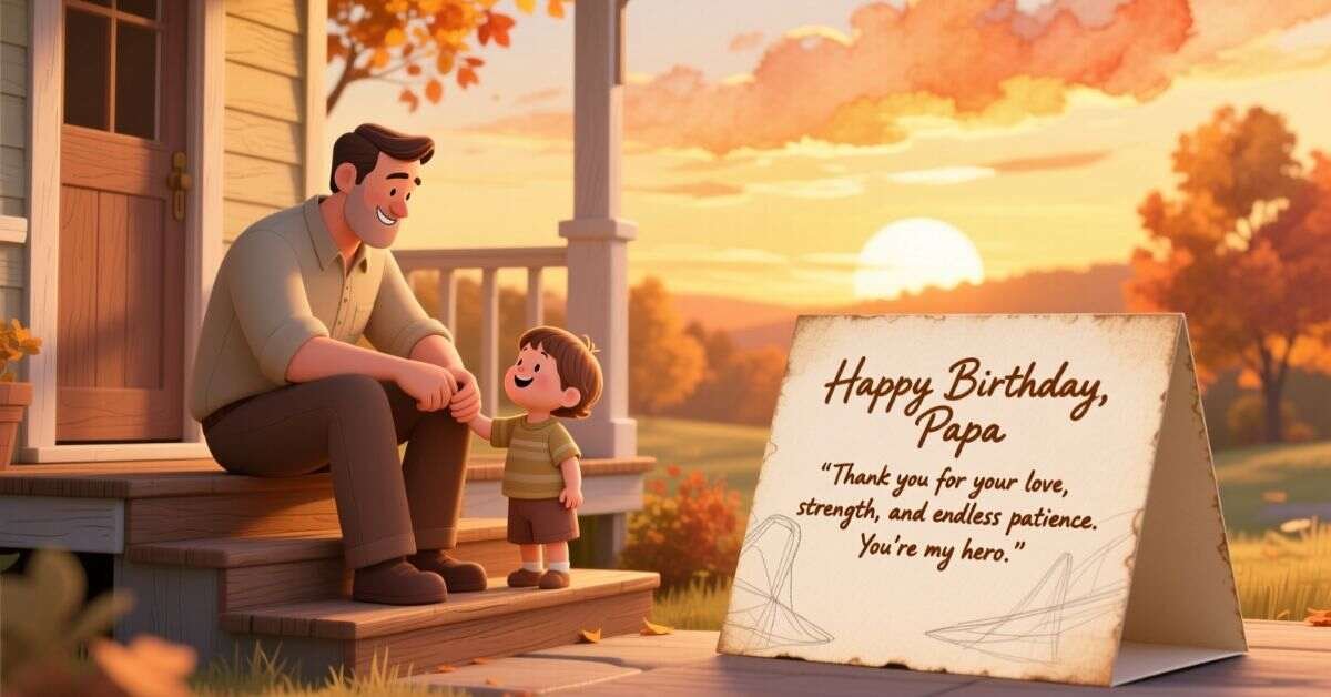 Personalized Birthday Card for Papa: Heartwarming Wishes