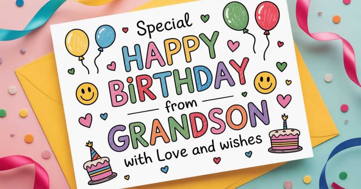 Special Happy Birthday from Grandson with Love and Wishes