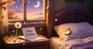 Late Happy Birthday Wishes That Still Feel Special